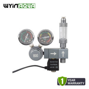 WYIN AQUA Dual Gauge Co2 Regulator with Solenoid