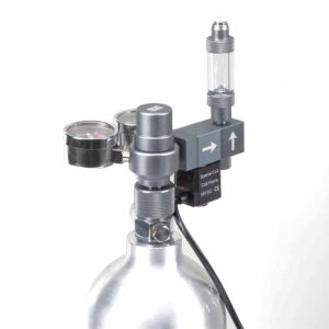 Alternative view of WYIN AQUA Dual Gauge Co2 Regulator with Solenoid
